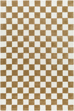 Timin Camel Checkered Area Rug