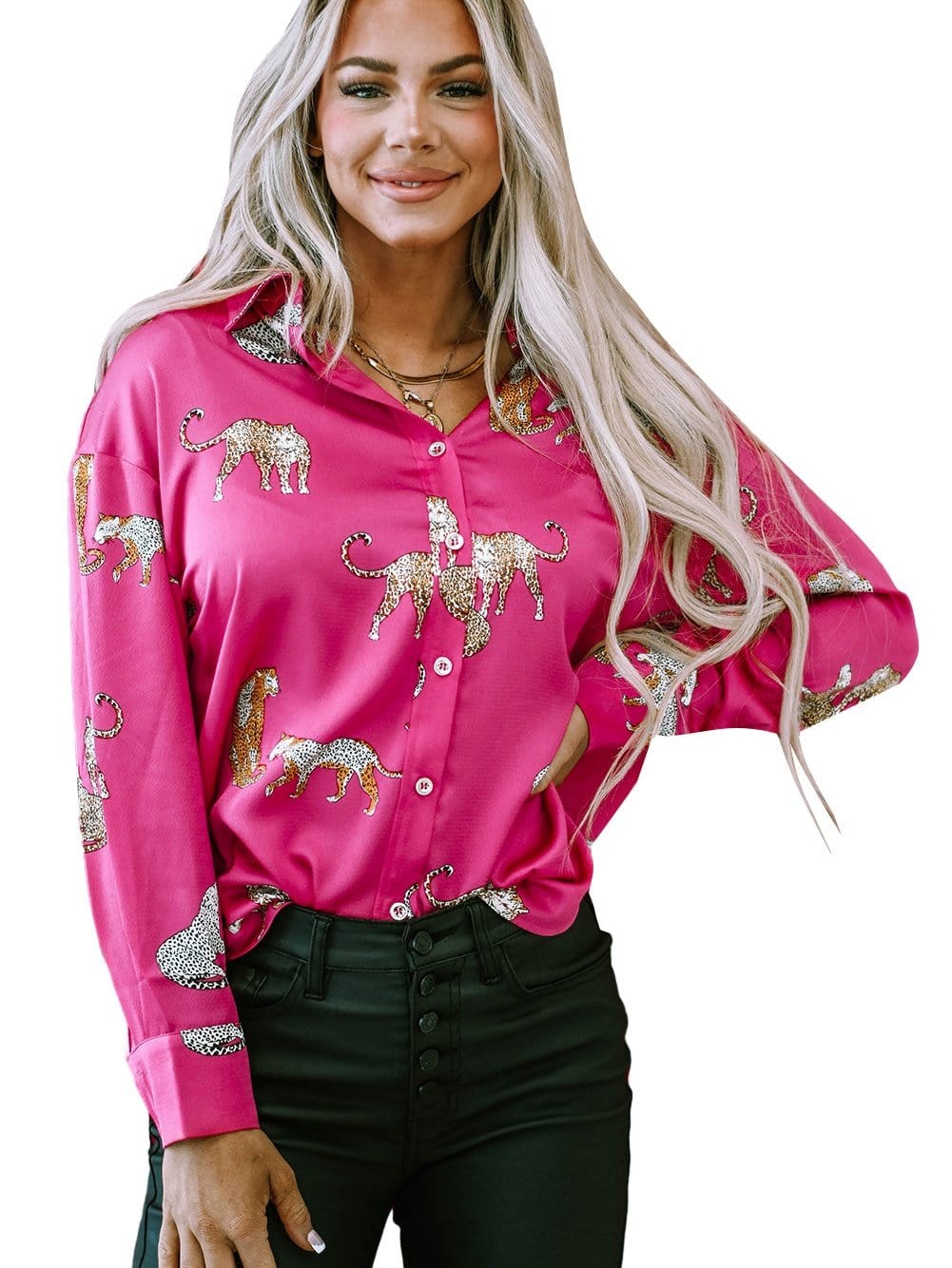 Chic Leopard Print Top