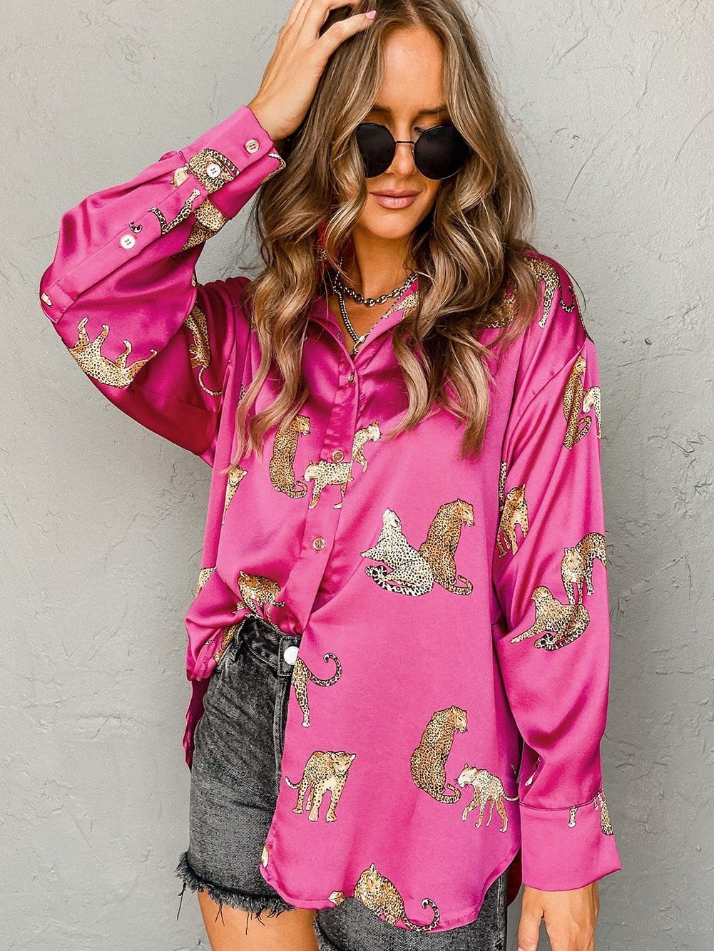 Chic Leopard Print Top