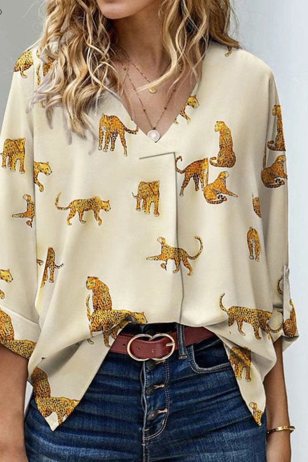 Chic Leopard Print Top