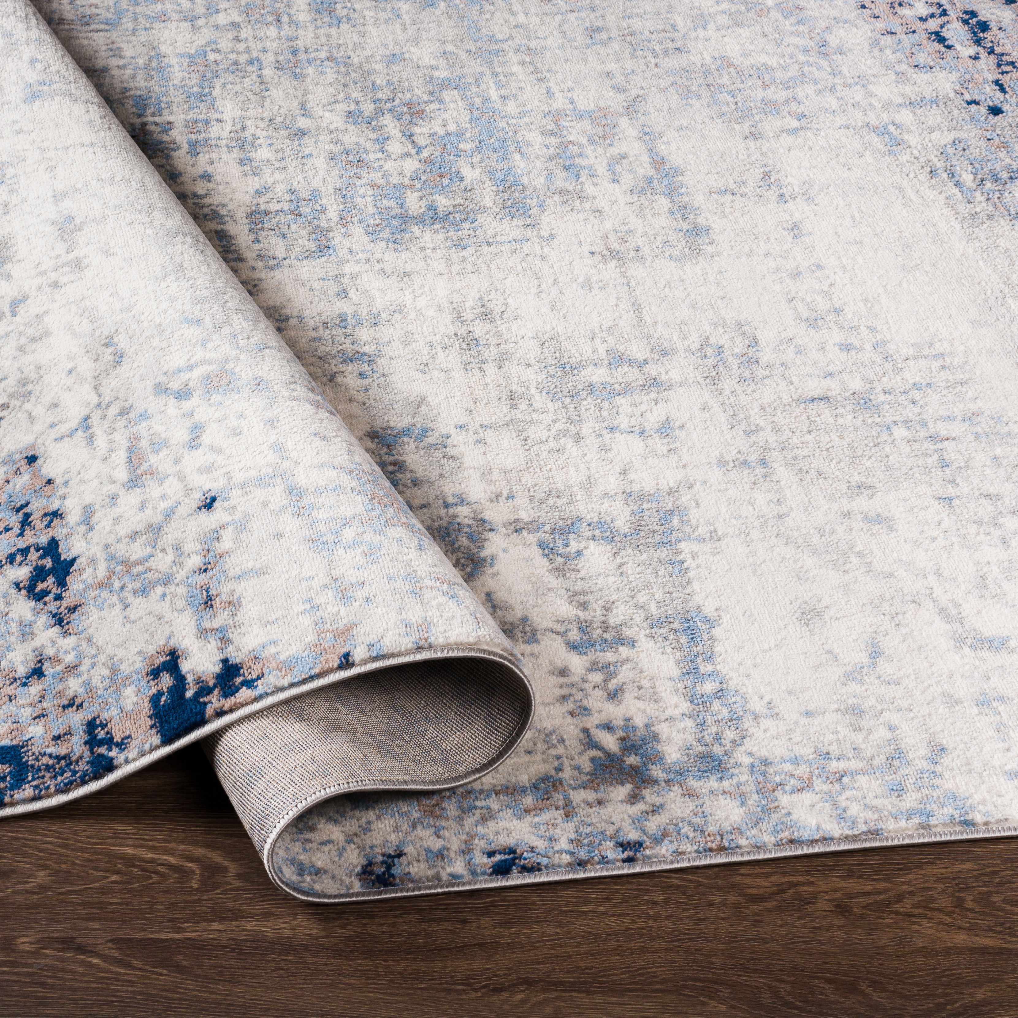 Alfombra abstracta azul/gris de Texanna