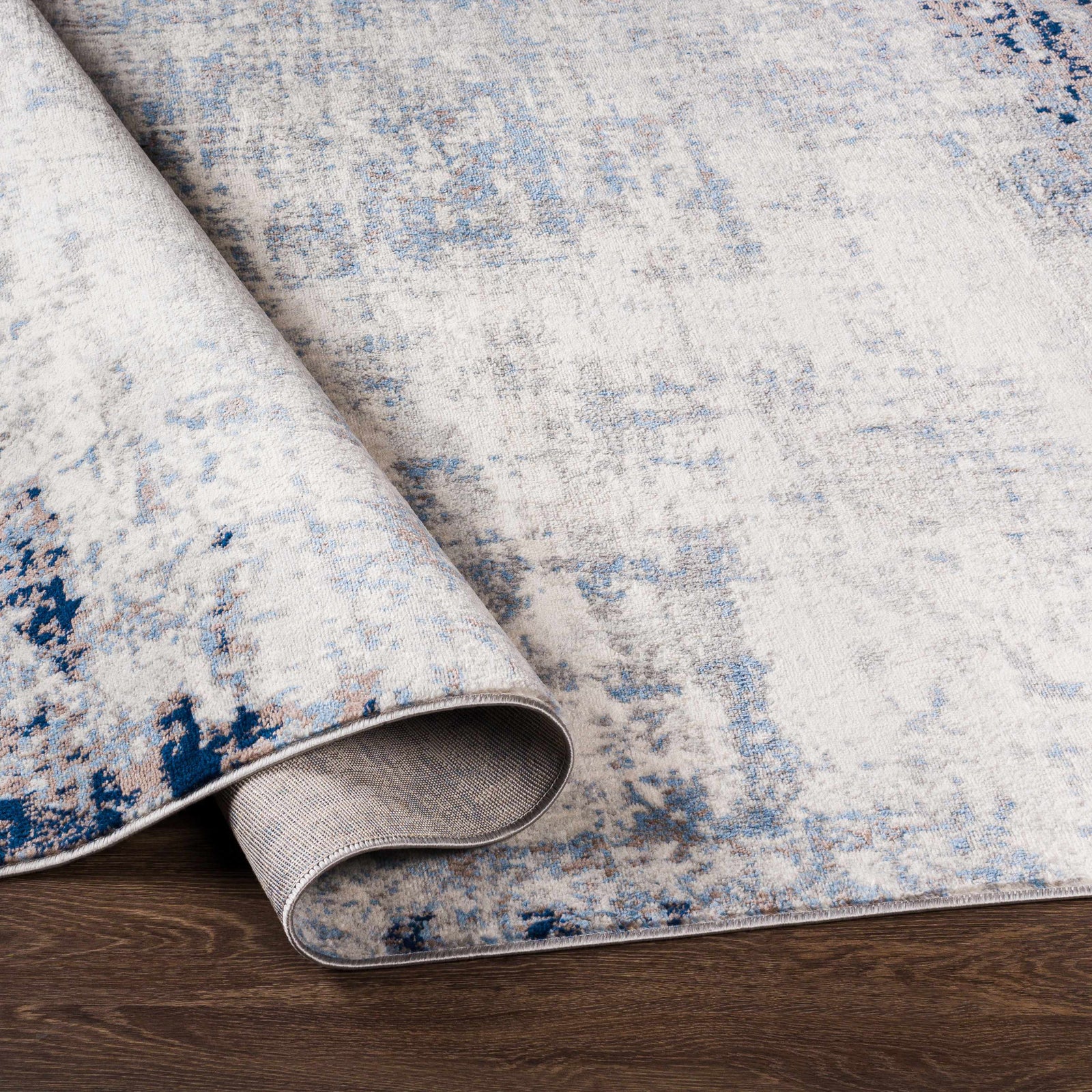 Alfombra abstracta azul/gris de Texanna