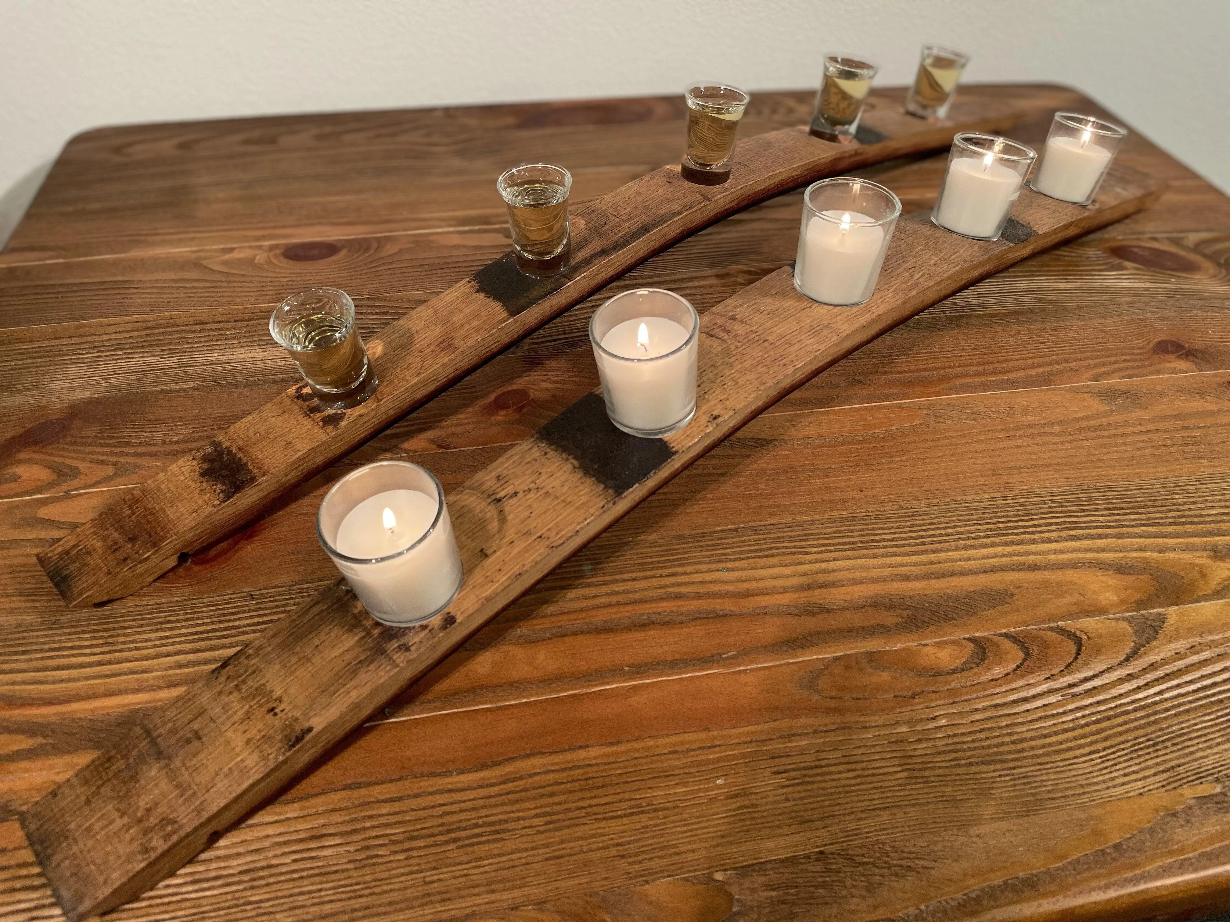 Pack de accesorios para barriles de vino - Dúo perfecto - Muebles para barriles de vino y whisky | Muebles rústicos