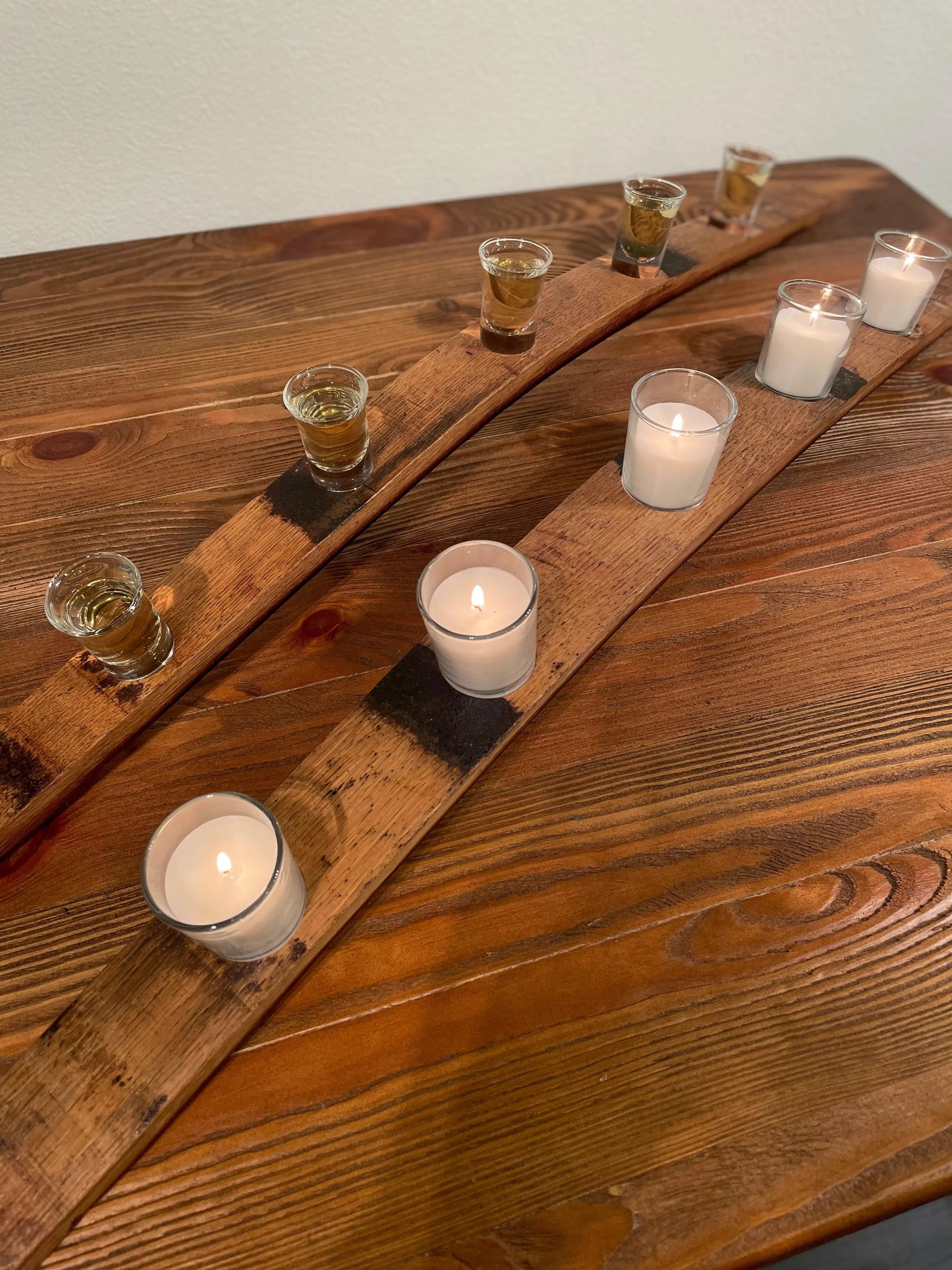 Pack de accesorios para barriles de vino - Dúo perfecto - Muebles para barriles de vino y whisky | Muebles rústicos