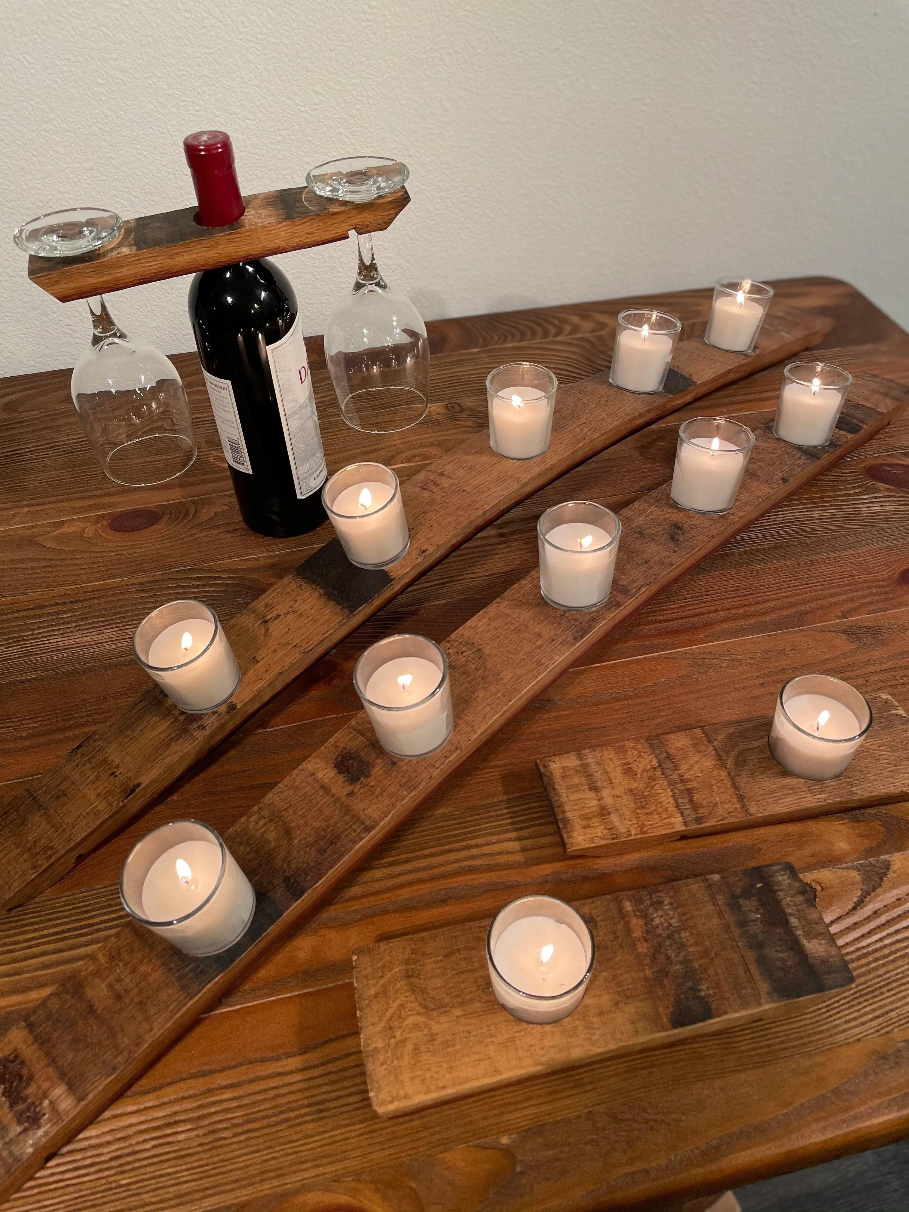 Paquete de accesorios para barriles de vino - Conjunto romántico - Muebles para barriles de vino y whisky | Rústico