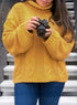 Relaxed Fit Turtleneck Sweater