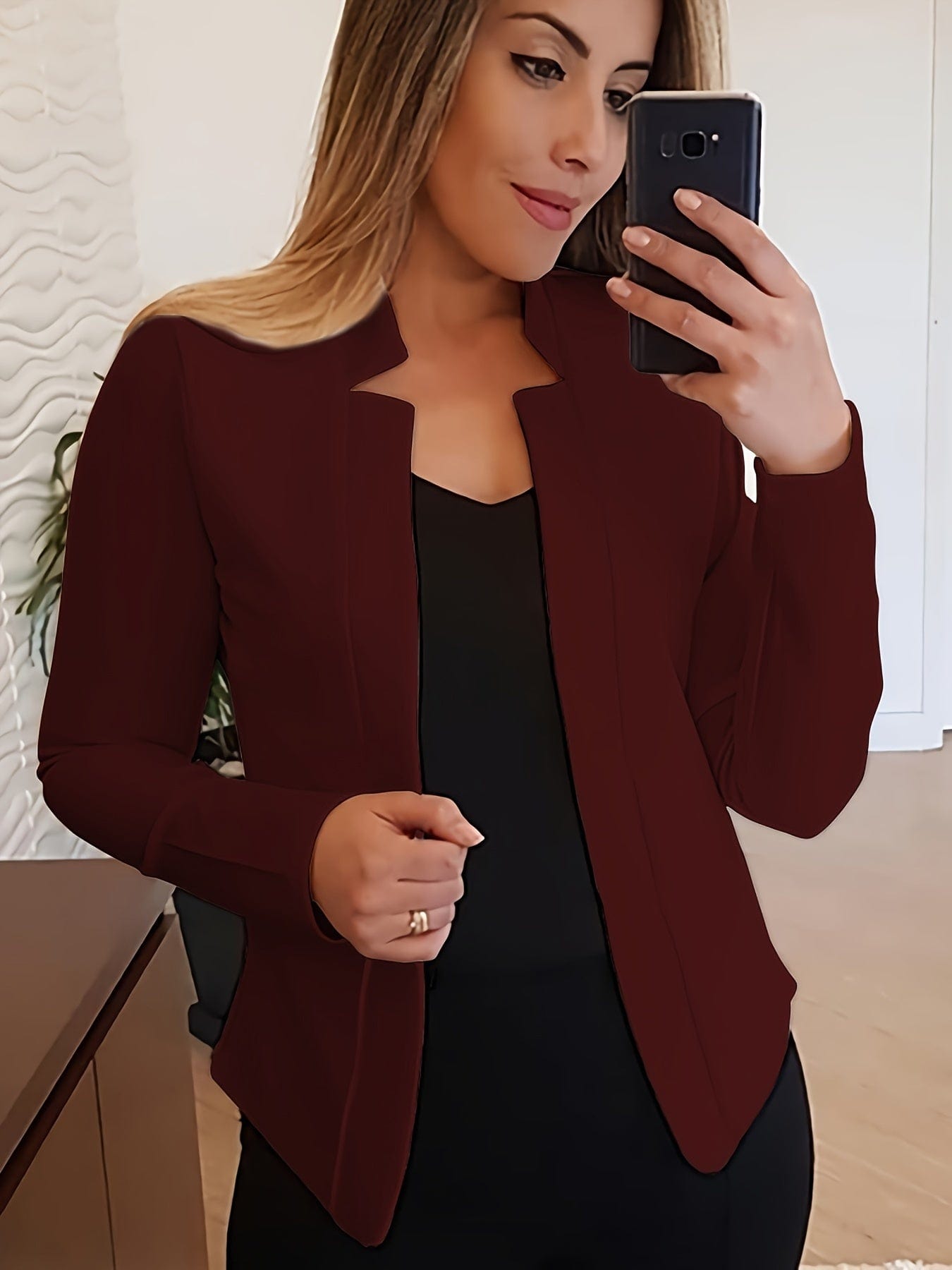 Solid Color Blazer Jacket