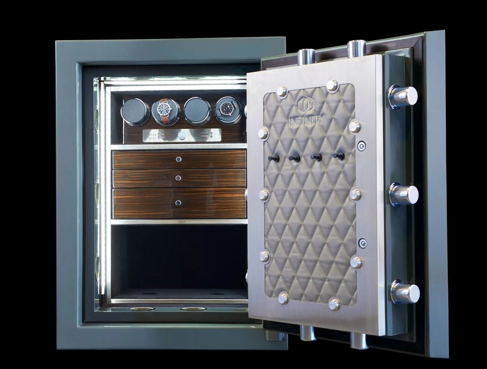 TL-15 Luxury Jewelry Safe with Biometric Lock 4 watch wider, 4 jewelry drawer