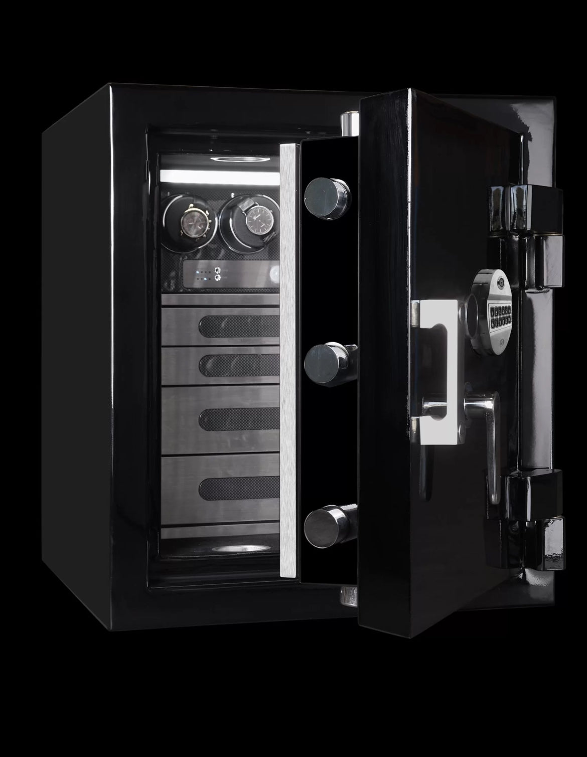 TL-15 Luxury Jewelry Safe with Biometric Lock 4 watch wider, 4 jewelry drawer