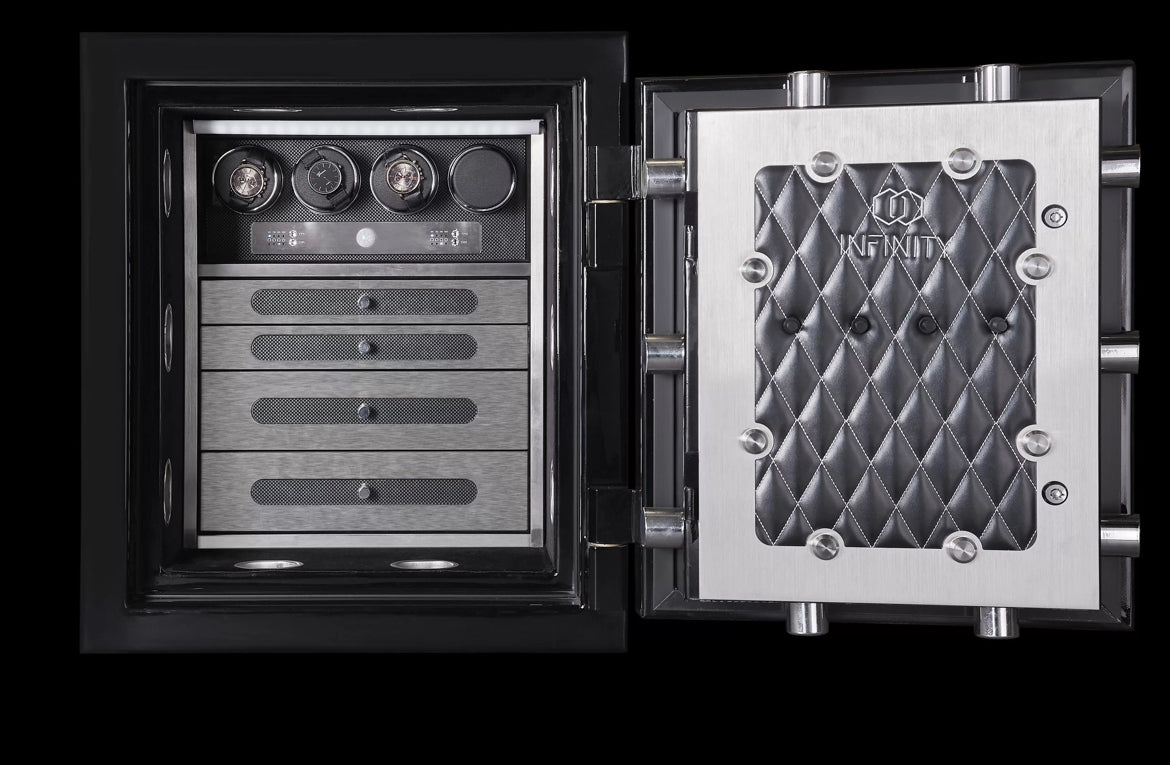 TL-15 Luxury Jewelry Safe with Biometric Lock 4 watch wider, 4 jewelry drawer