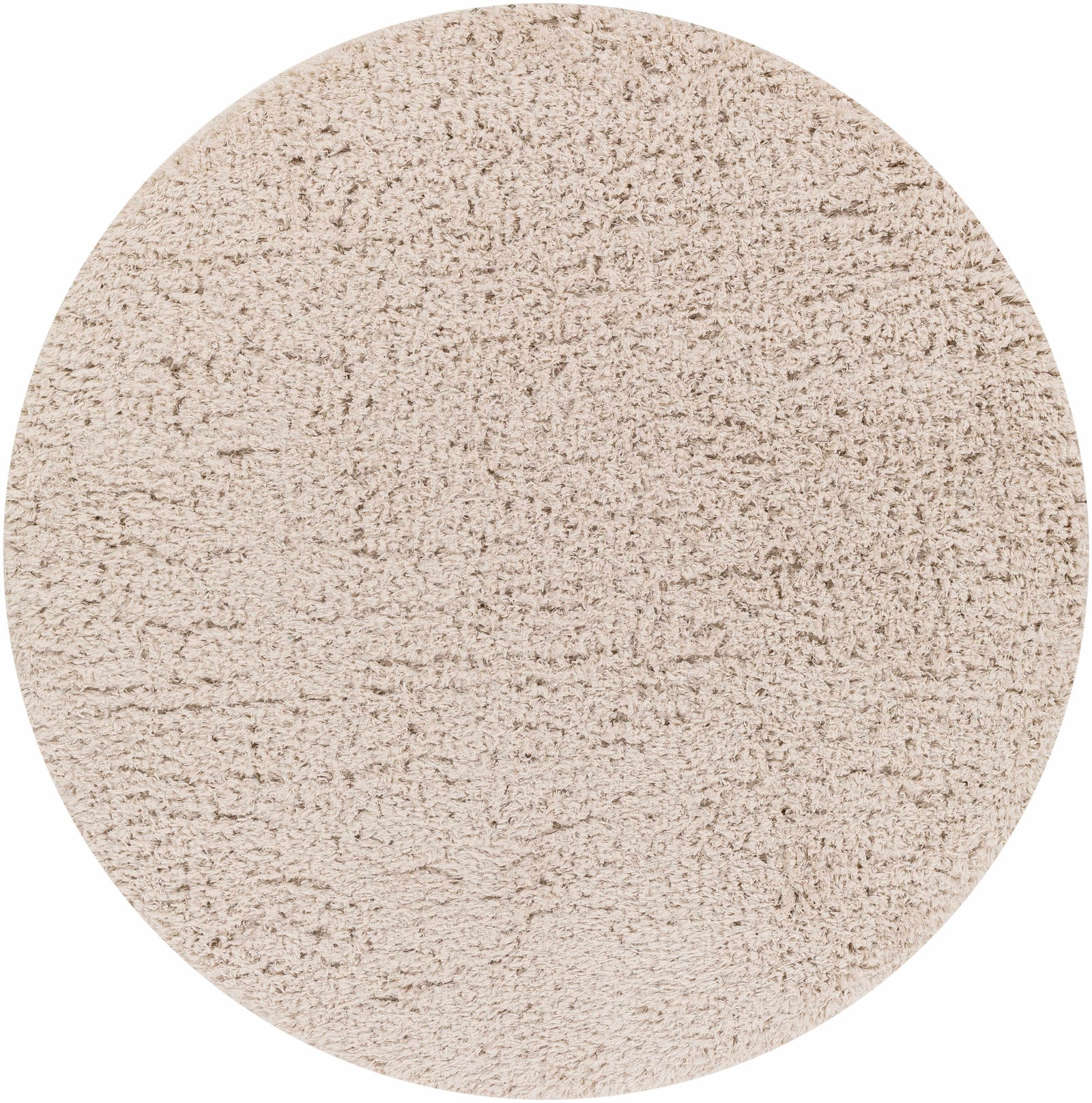 Alfombra peluda de color avena sólida Siari