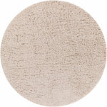 Alfombra peluda de color avena sólida Siari