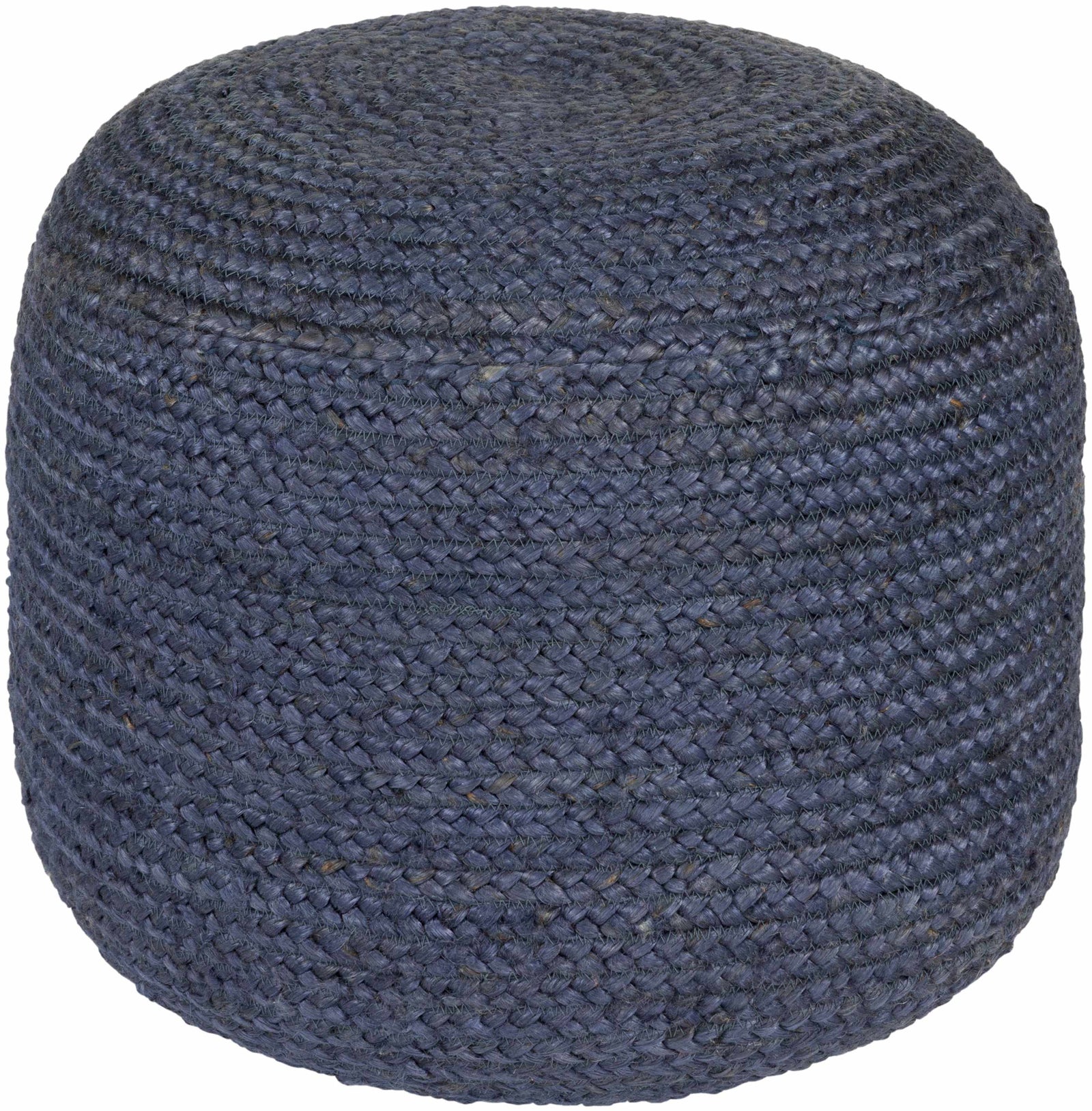 Puf de punto de yute azul marino Gail