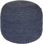 Puf de punto de yute azul marino Gail