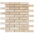 Light Beige Travertine Tumbled Mosaic Floor and Wall Tile - Livfloors Collection
