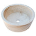 Troia Light Travertine Natural Stone Above Vanity Tapered Bathroom Sink (D)16" (H)6"