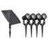 SolaSpot® | Focos solares para exteriores, de atardecer a amanecer | Iluminación vertical/inclinada | Paquete de 4 