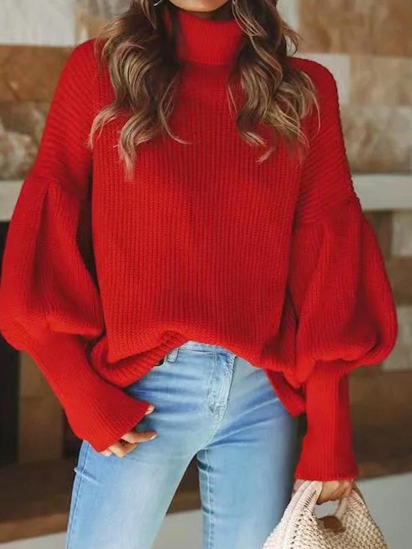 Red Merry Christmas Turtleneck Sweater
