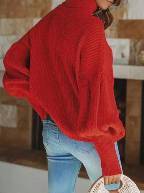 Red Merry Christmas Turtleneck Sweater