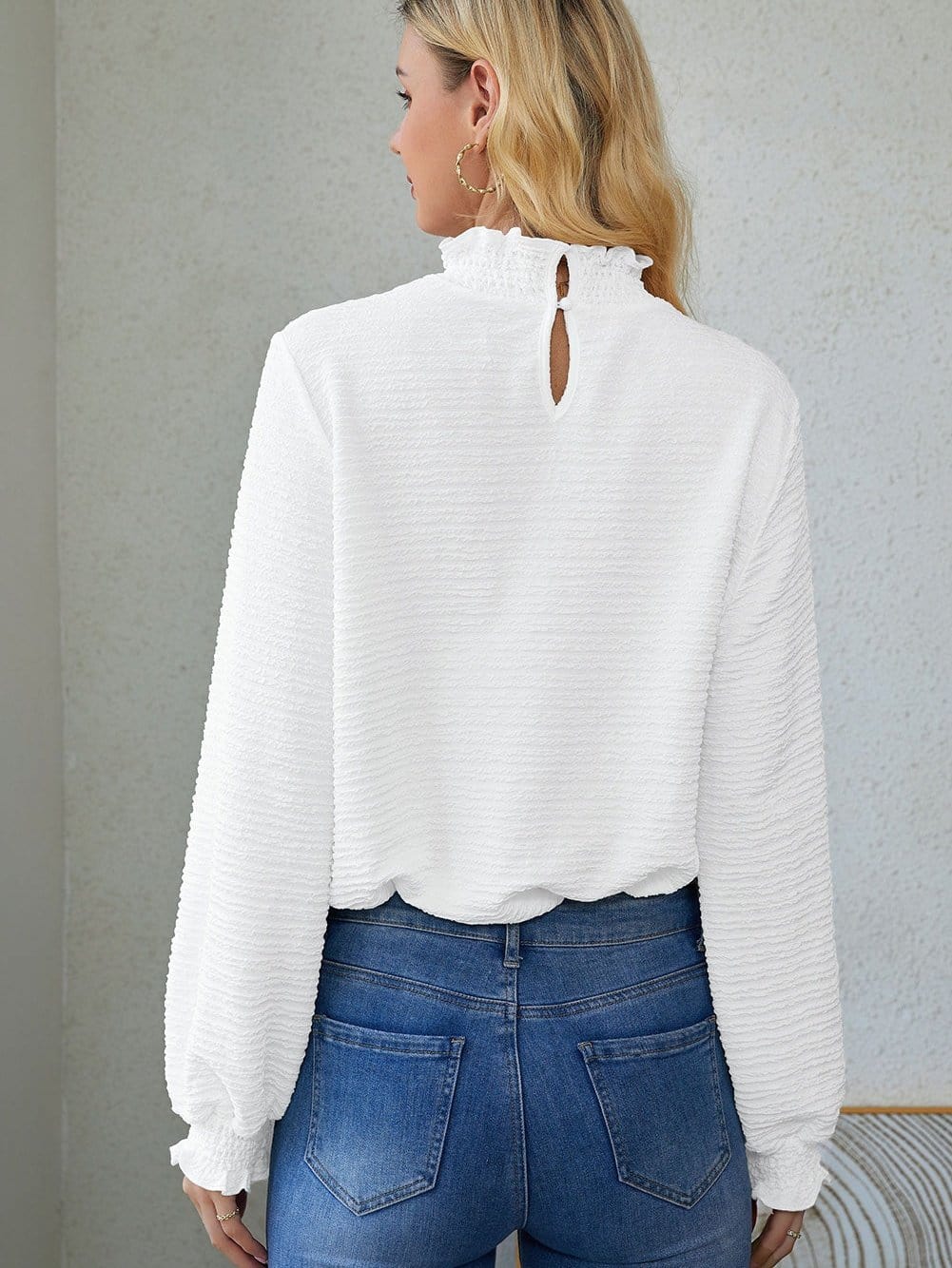 Turtleneck Solid Pullover Long Sleeve Sweater