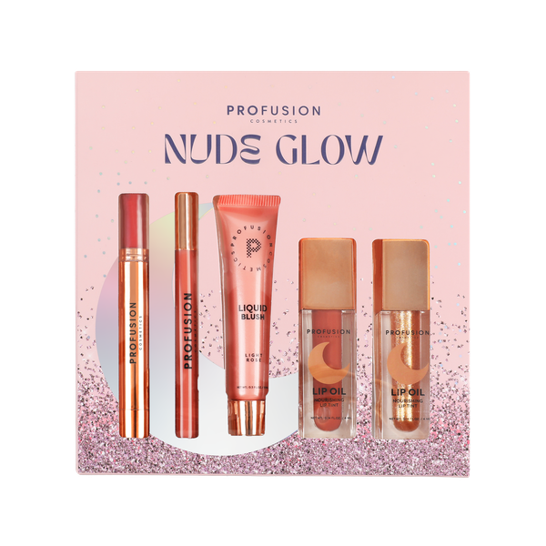 Set de 5 labiales y rubores Nude Glow