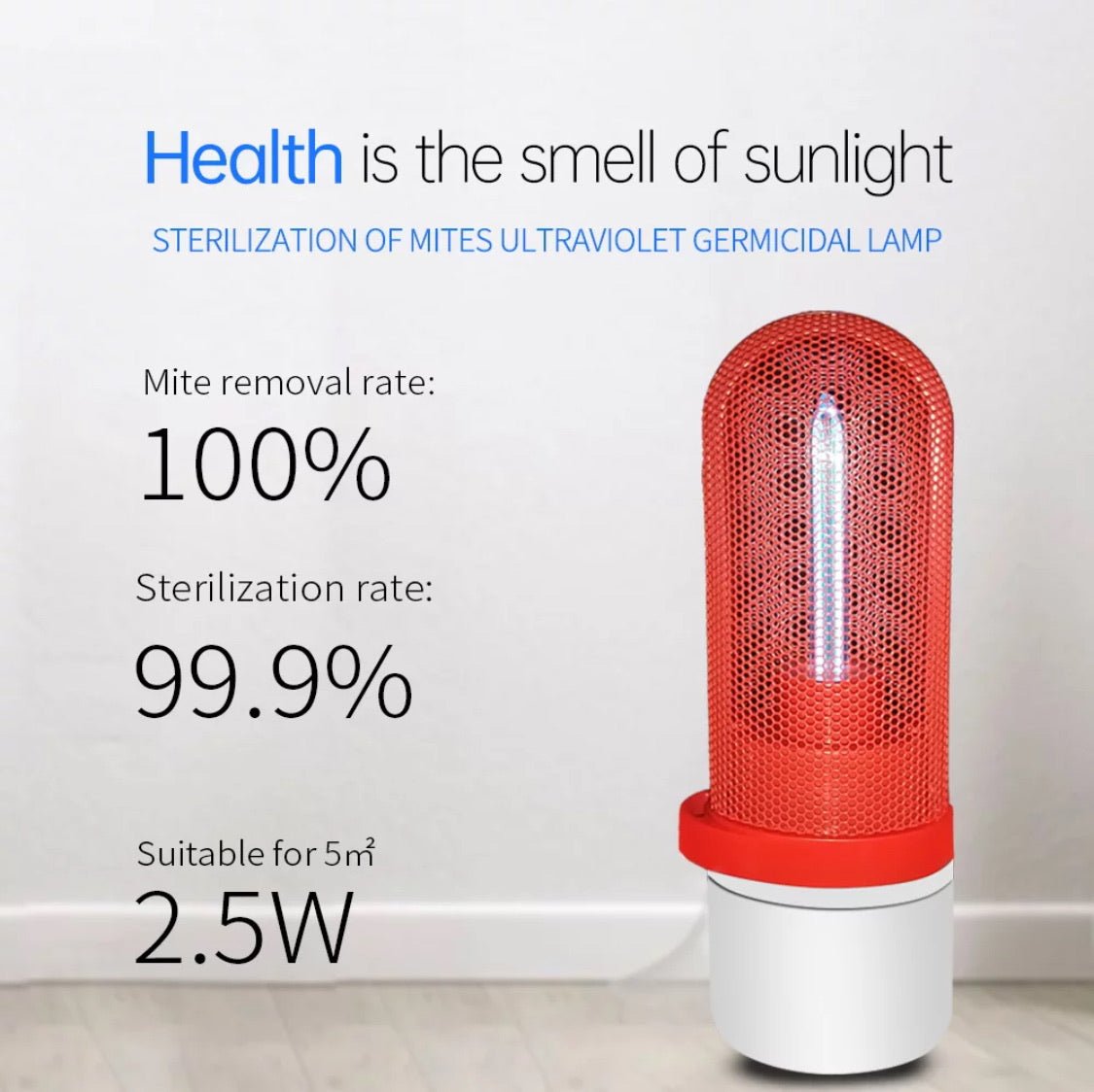 UV Light Sanitizer UVC Sterilizing Disinfection Lamp Kill 99% Germs Portable