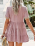 Cute V-Neck Short Sleeve Mini Dress