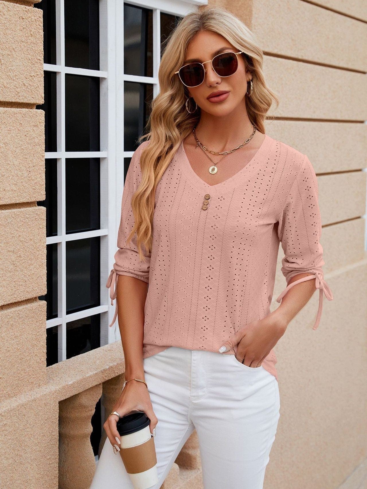 Feminine Mock Neck Top