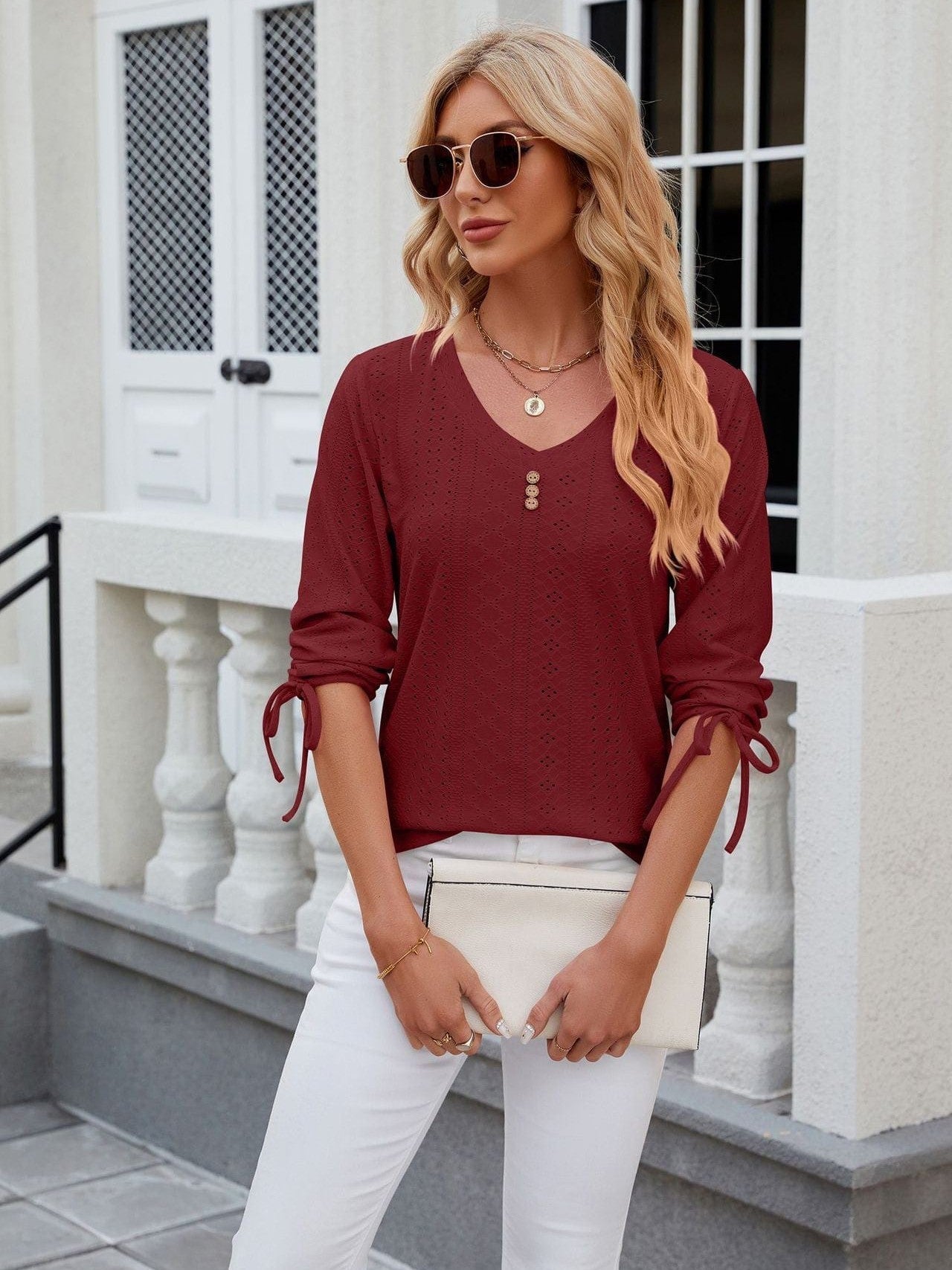 Soft and Stretchy Mock Neck T-Shirt