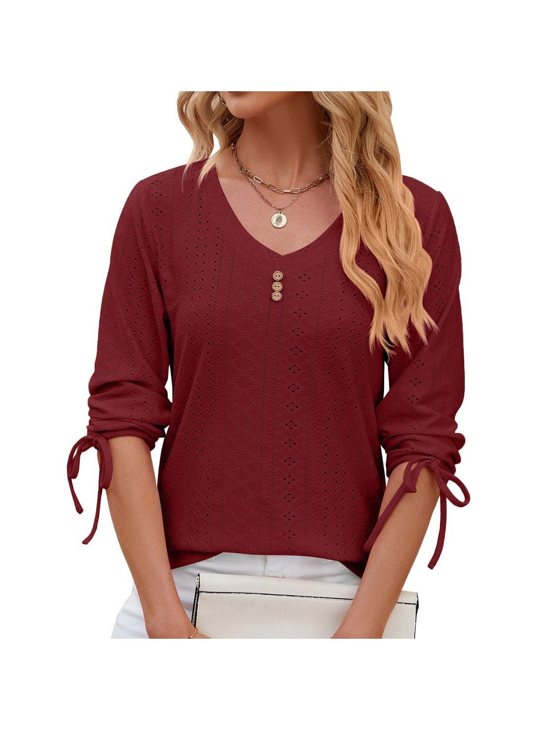 Feminine Mock Neck Top