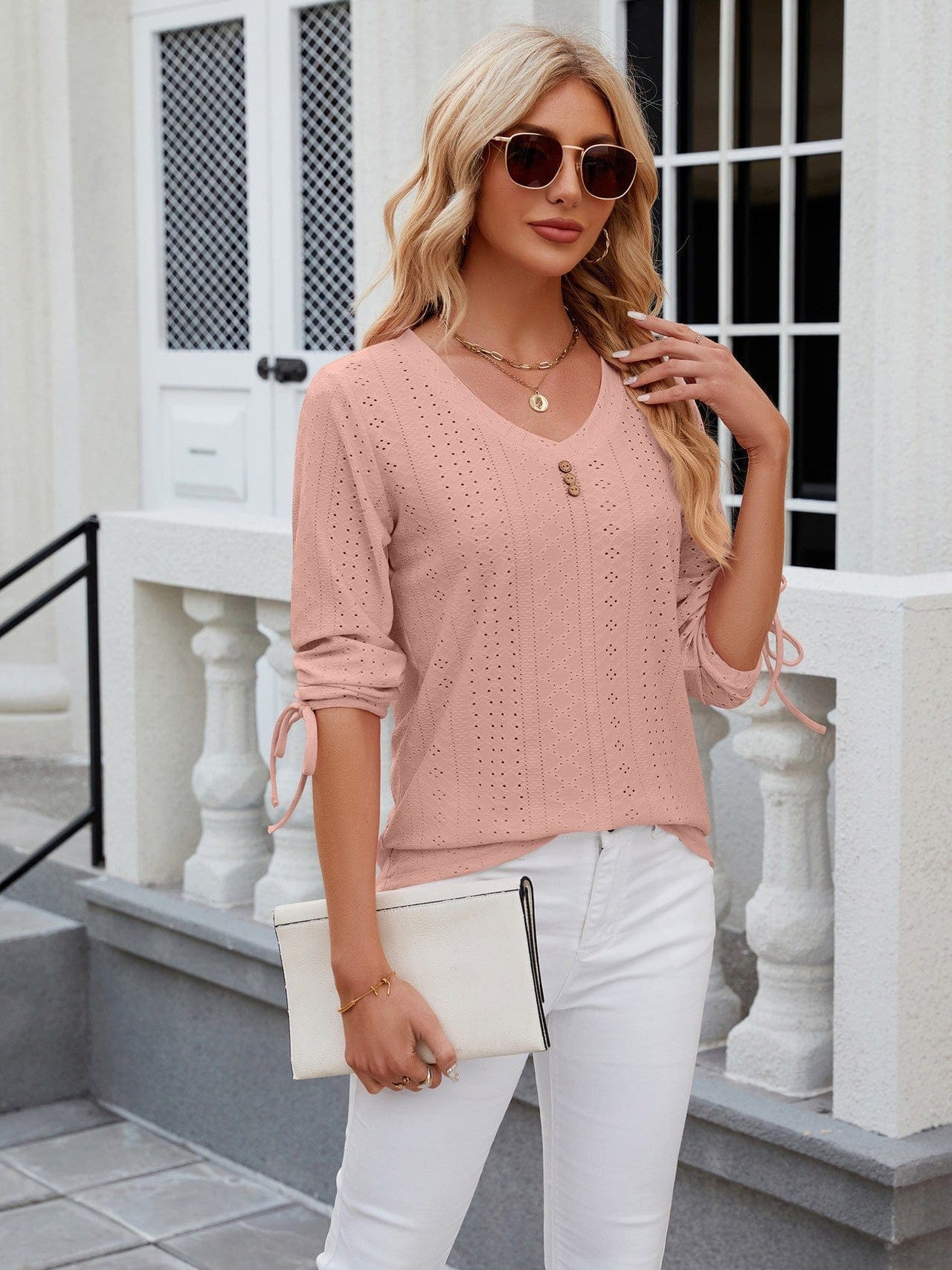 Soft and Stretchy Mock Neck T-Shirt