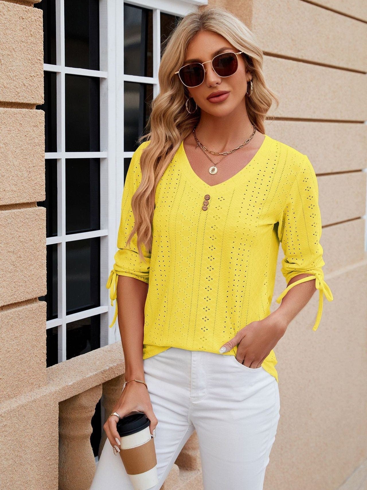 Feminine Mock Neck Top