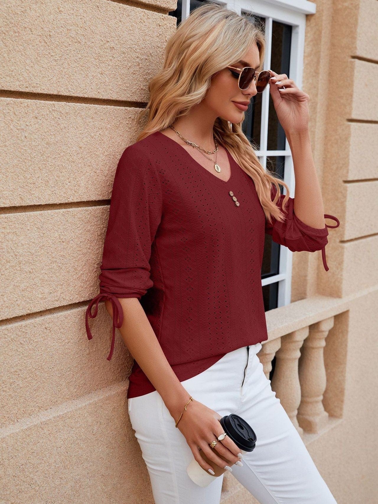 Soft and Stretchy Mock Neck T-Shirt
