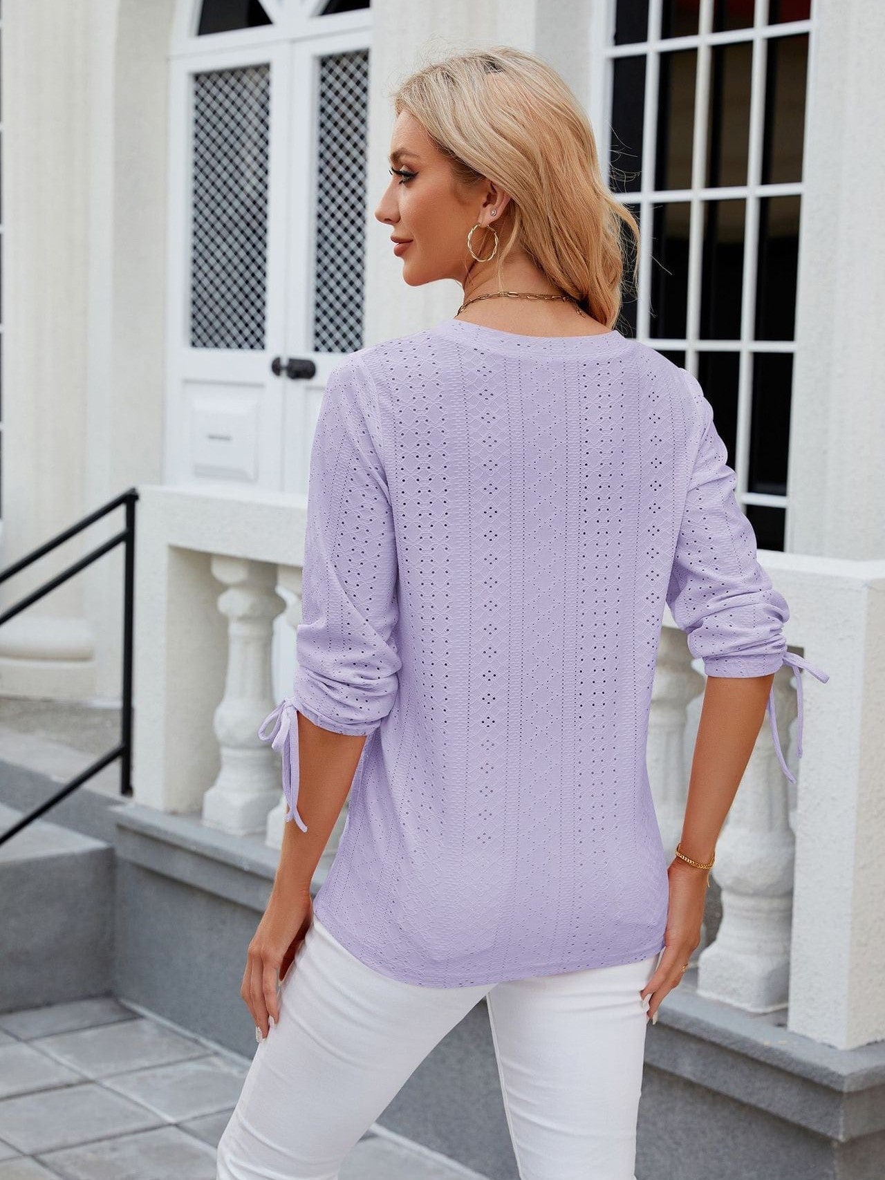 Feminine Mock Neck Top