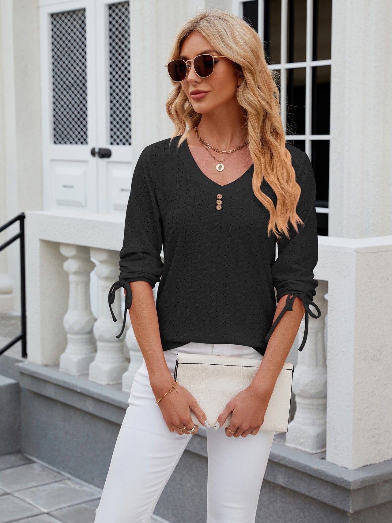 Soft and Stretchy Mock Neck T-Shirt