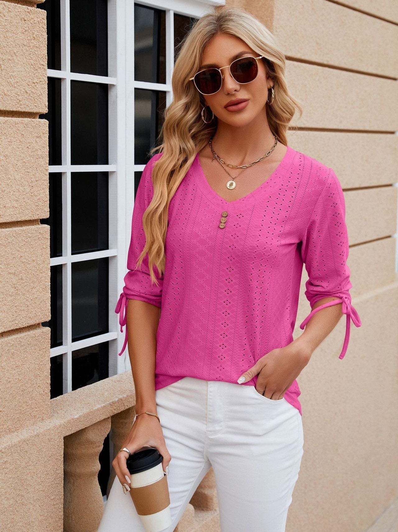 Feminine Mock Neck Top