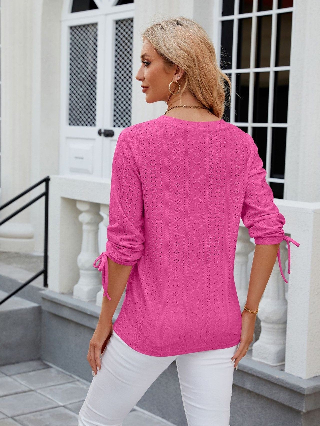 Feminine Mock Neck Top