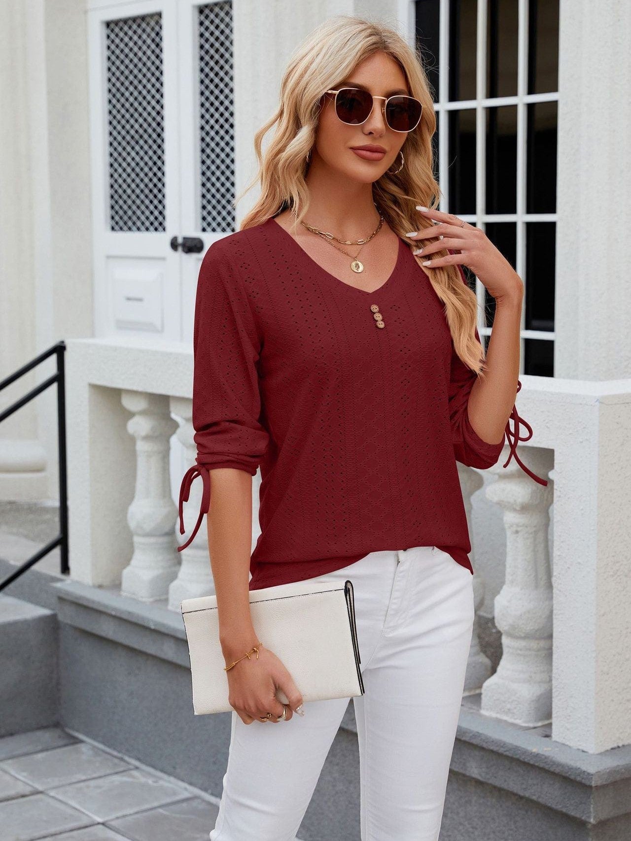 Soft and Stretchy Mock Neck T-Shirt