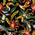 Fashionable Exotic Birds on Dark Background Wallpaper Smart