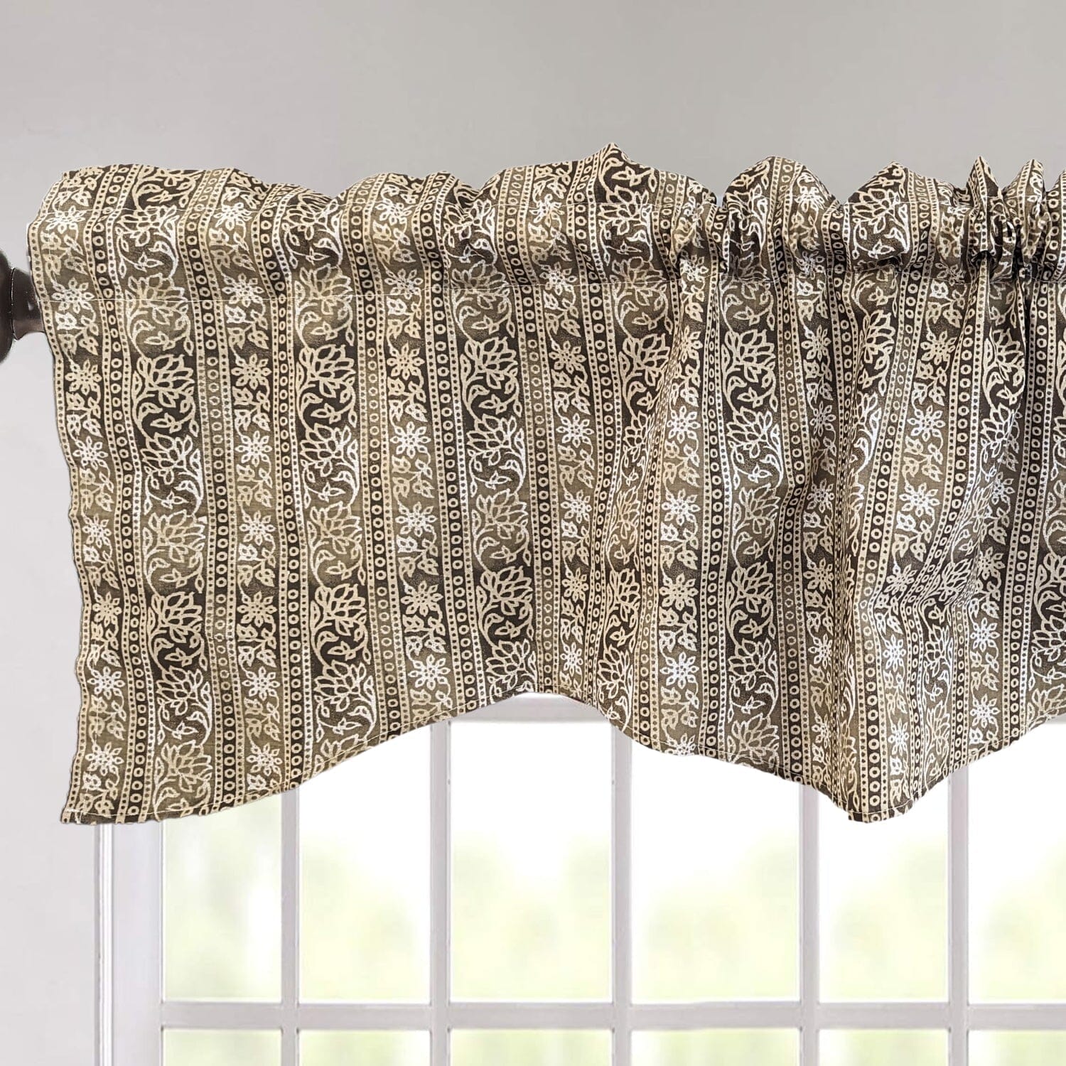 DaDa Bedding Moroccan Paisley Filigree Floral Window Curtain Valance - 18