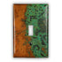 Placa de pared con 1 palanca de cobre verde