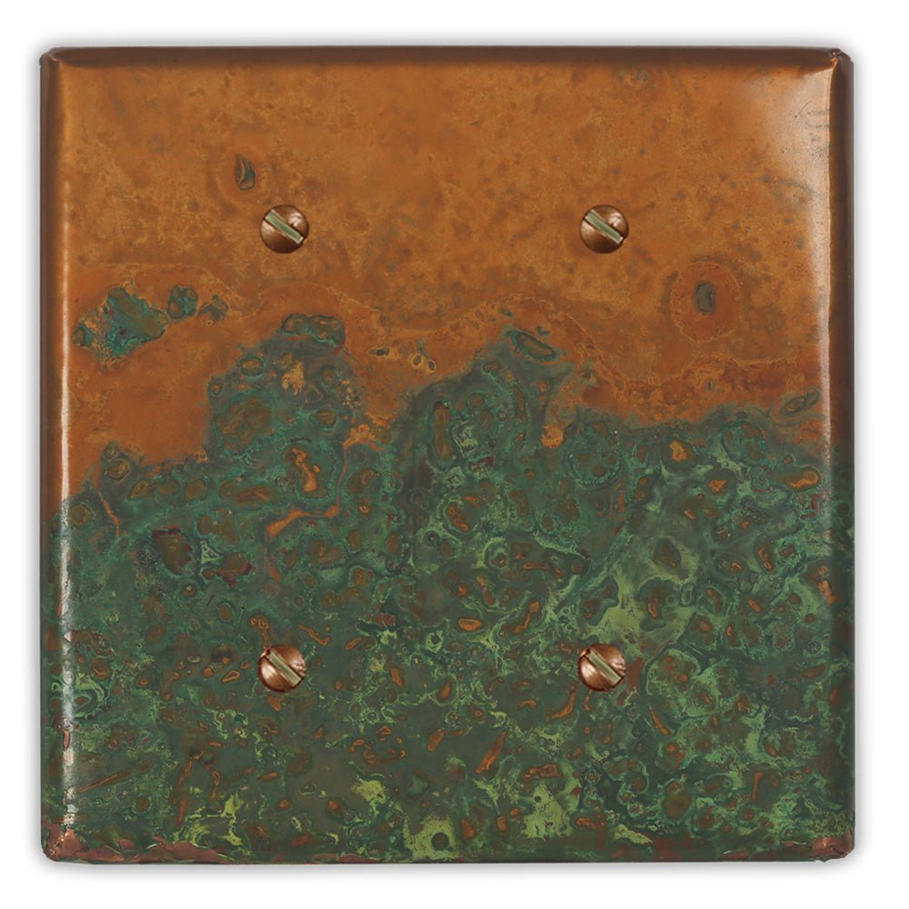 Verde Copper - 2 placas de pared en blanco