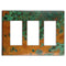 Verde Copper - Placa de pared de 3 balancines