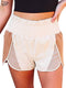 Versatile Women'S High-Waist Sports Shorts With Contrasting Hem Slits