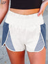 Versatile Women'S High-Waist Sports Shorts With Contrasting Hem Slits