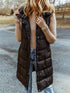 Long Sleeveless Hooded Jacket for Women
