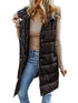 Long Sleeveless Hooded Jacket for Women