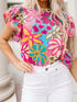 Chic Floral Print Top