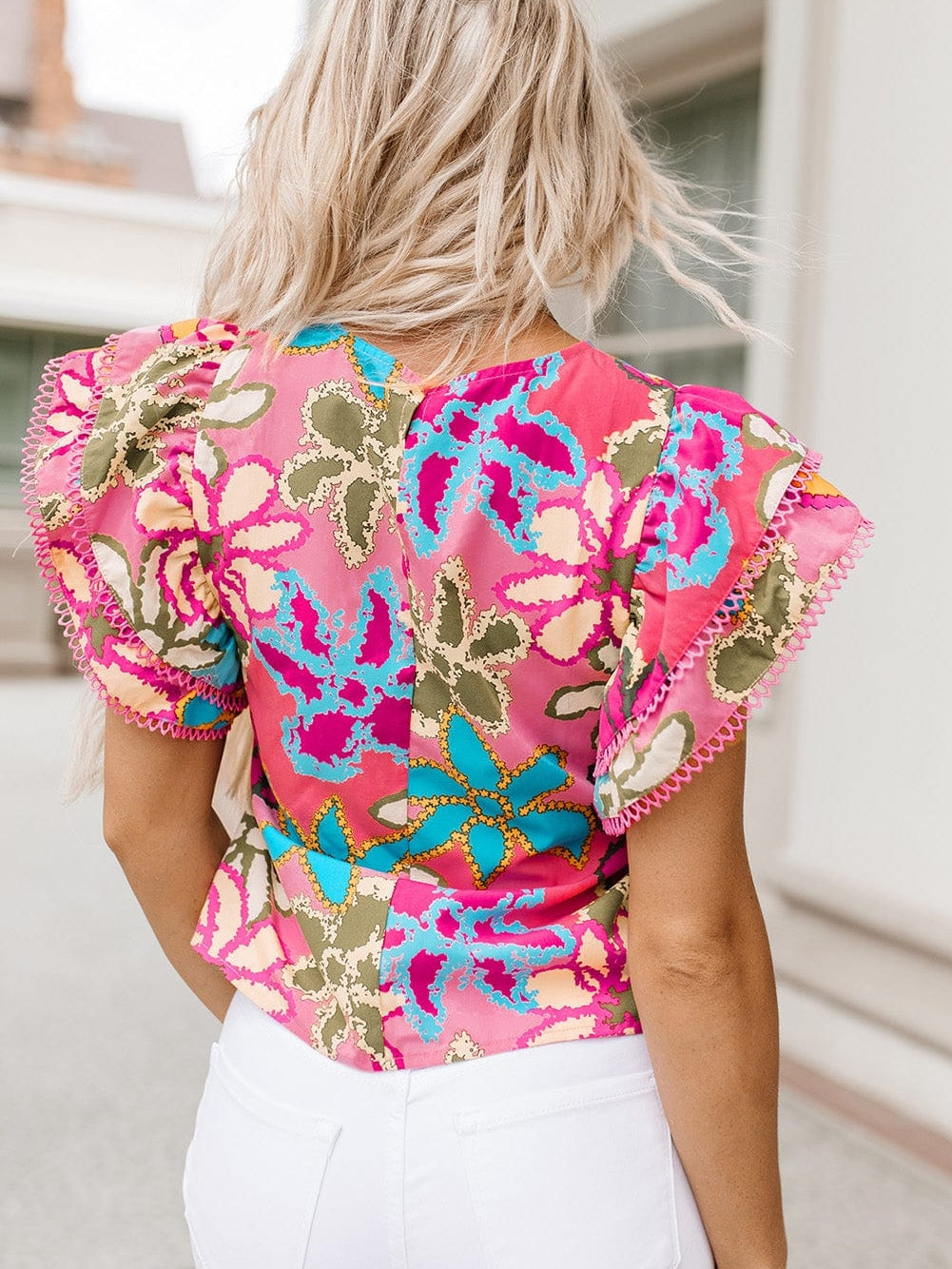 Chic Floral Print Top