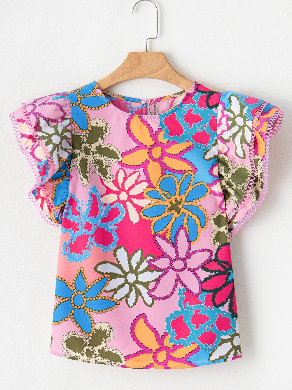 Chic Floral Print Top